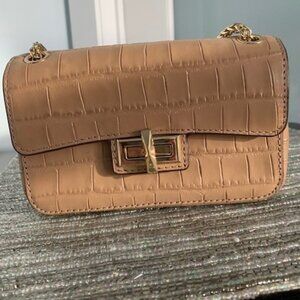 DKNY Croc Embossed Leather Mini Bag